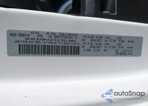2020 Ram Promaster 2500 High Roof 159 Wb из США, поврежденный, VIN 3C6TRVDGXLE128269